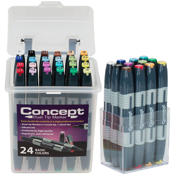 Concept Dual-Tip Marker Set of 24 - more sets available