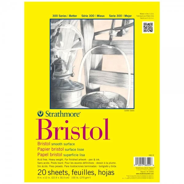 Strathmore 300 Bristol Pads 11x14; in smooth or vellum - more sizes available