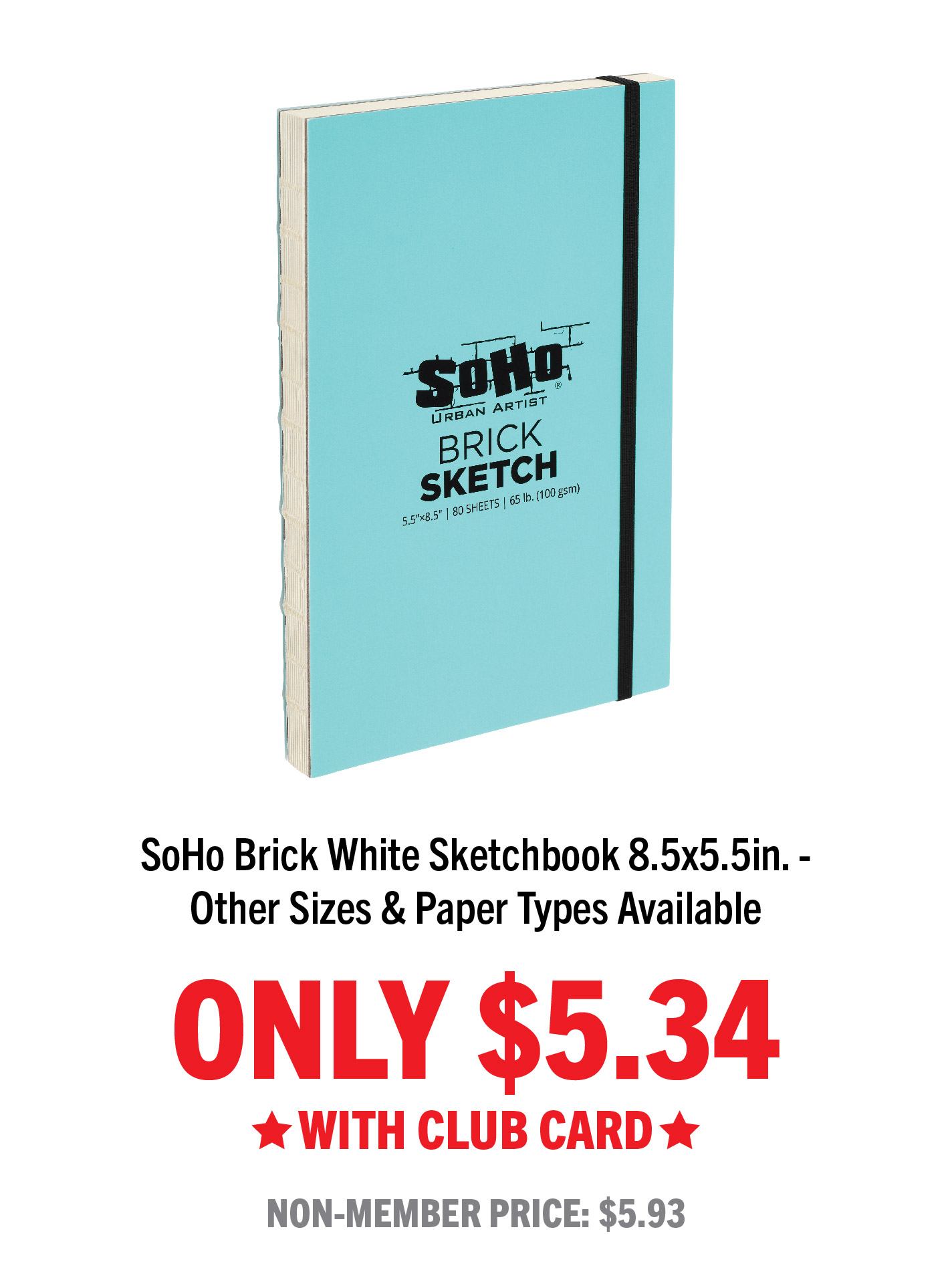  Pro-Art Sketch Book 5.5X8, 80 Sheets : Arts, Crafts